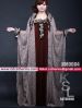 Appliqued Bat Sleeves Design Abaya Floor Length Maxi Dress for Women
