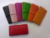 Sell knitting fashion Genuine leather Nappa  Women's Long Wallets