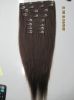 Sell 100% human hair clips in hair weft, hair extension