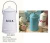 vintage enamel milk carrier