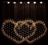 Dobule Hearts shaped Crystal Led Ceiling Pendant Lights Spotlights