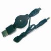 Sell USB A Male to Mini 5P Male Retractable Cable