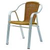 Aluminum rattan restaurant dining chair