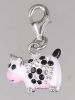 Fashion, Animal, Cow Charms for bracelet, 925 Silver Charms, Pendants