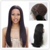 Wholesale  Lace Front Wigs 100% Indian Remy Human Hair 8 to  24inch  silk straight 1B Off Black Cheap Sexy Lace Wig