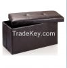 Folding storage ottoman, foldable storage double ottoman