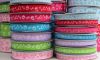 Printed polyester grosgrain ribbon