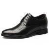 Height increasing elevator summer hollow breathable dress leather shoes