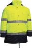 Hi-Vis safety parka 300D polyester roadway safety reflective clothing