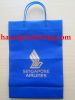 Rigid handle plastic bag