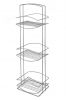 3 Tier Chrome Wire Free Standing Bathroom Shower Rack Caddy Organiser