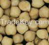 Rounded kabuli chickpeas for export.