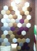 leather wall panels with mosaics style---hexagon leather wall for restaurant