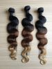 Ombre #1b#4#27 Peruvian Virgin Human Hair Weft Body Wave