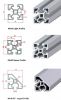 40x40 Industrial Aluminium Profile (heavy & Light & Angled)