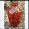 Mouth blown glass vase