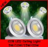 Hot sale round shape ceiing recessed 10W COB LED ceiling light