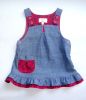 Organic cotton jeans pinafore for girls