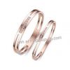 Fashion 316L Stainless Steel Gold Plated Couple Bangle Bracelet Jewelry Gifts