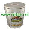 popcorn bucket, tin bucket with lid, food container