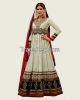 Cream & black heavy anarkali suit