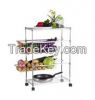 Multi-function Zinc Wire Rack With Wheels(102007)