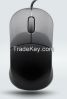 computer usb wired black mouse