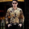 Male shirt spring and autumn quality popular flower long-sleeve shirt