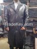 Hot sale 2015 cheap Men's Genuine Cowhide Leather Trench Long Duster Coat