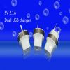 5V 1A&2.1A  2 socket USB charger