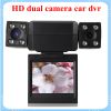 black 120wide angle double LED night light dual 1080p car black box