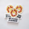 3D Embroidery badge/patch + Flocking heat transfer for football wear/Soccer jersey