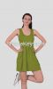 lovely girl/lady's green casual dress/100%wool