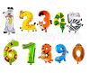 inflatable animal number balloon