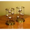 Brass Candelabra with glass frame