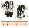 black & White stripes Chiffon Blouse