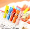 1" colored mini spring wood clothespins