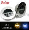 Top quality Solar Stainless Steel 3 LED underground light Ground Landscape Garden Light, buried lamp, buried light