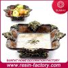 Luxury Antique Resin Home Decoration/Resin Fruit Bowl With Handle & Base/Luxury French resin Craft & Art