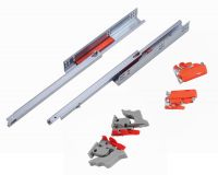 single extension undermount drawer slide with push open(with clips)