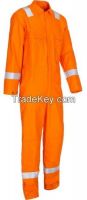 cotton fire proof coverall EN11611 with reflective tape trim