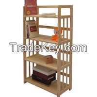 Sell Wooden 4 Shelf Bookcase- Solid Unfinished Pine