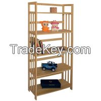 Sell Wooden 5 Shelf Bookcase- Solid Unfinished Pine