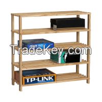 Sell  Wooden 2/3/4/5 -Shelf Assembled Stackable Shoe Storage Rack