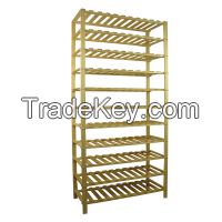 Sell Wooden 9/10/11-Tier Part-Assembled Shoe Rack- Solid Unfinished Pi