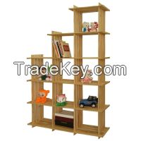 Sell Wood two row trapezoid 6/9/12 Hole Bookcase-Solid Unfinished Pine