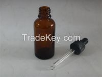 Essential Oil Glass Bottle with Black Plastic Sprayer with Plastic Cap