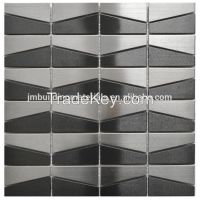 304 metal stainless steel mosaic tiles--metal mosaic