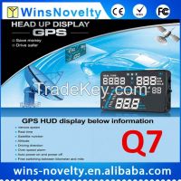 Latest Q7 GPS Car Universal Head Up Display Over Speed Warning HUD Apply For Any  Cars In The World