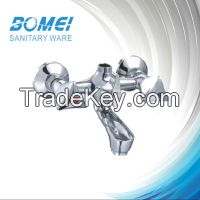 Bath Mixer: Double Handle; Brass Body; with Left/Right Divisor